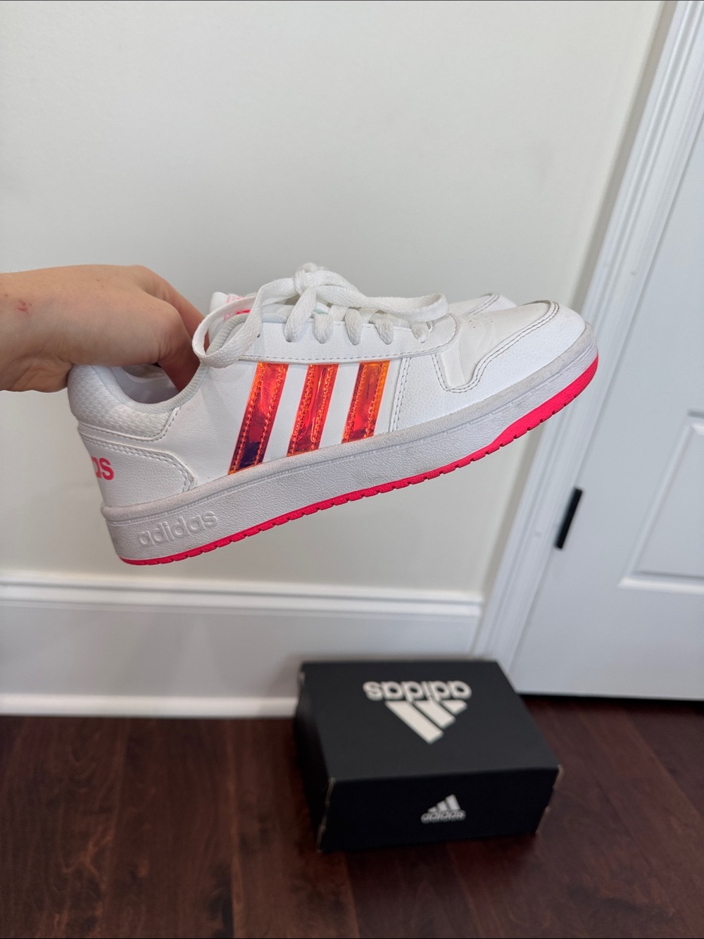 Adidas Hoops 2.0 K Court Sneakers Casual Style Limited Edition Shoes, Youth 5.5 - Picture 8 of 8